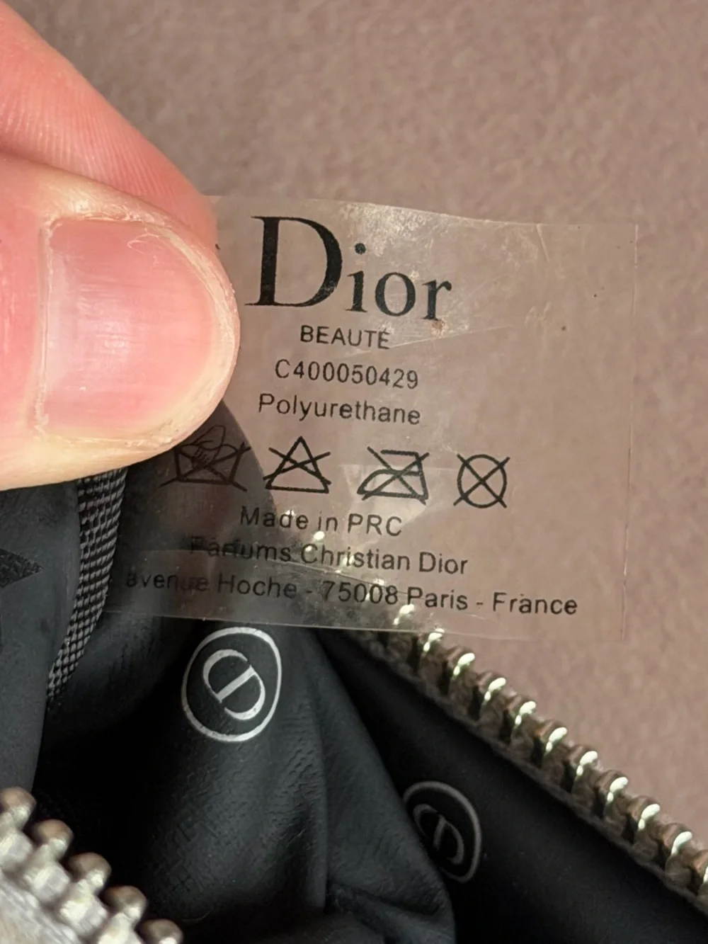 Dior Beaute Gray Cosmetic Bag w/ Star Charm ⭐️